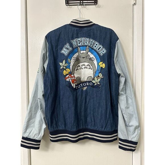 Studio Ghibli My Neighbor Totoro Circle Portrait Varsity Jacket Size L - Picture 1 of 10